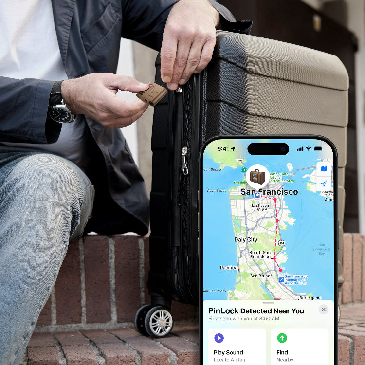 PinLock TSA 鎖頭 Find My 全球定位器
