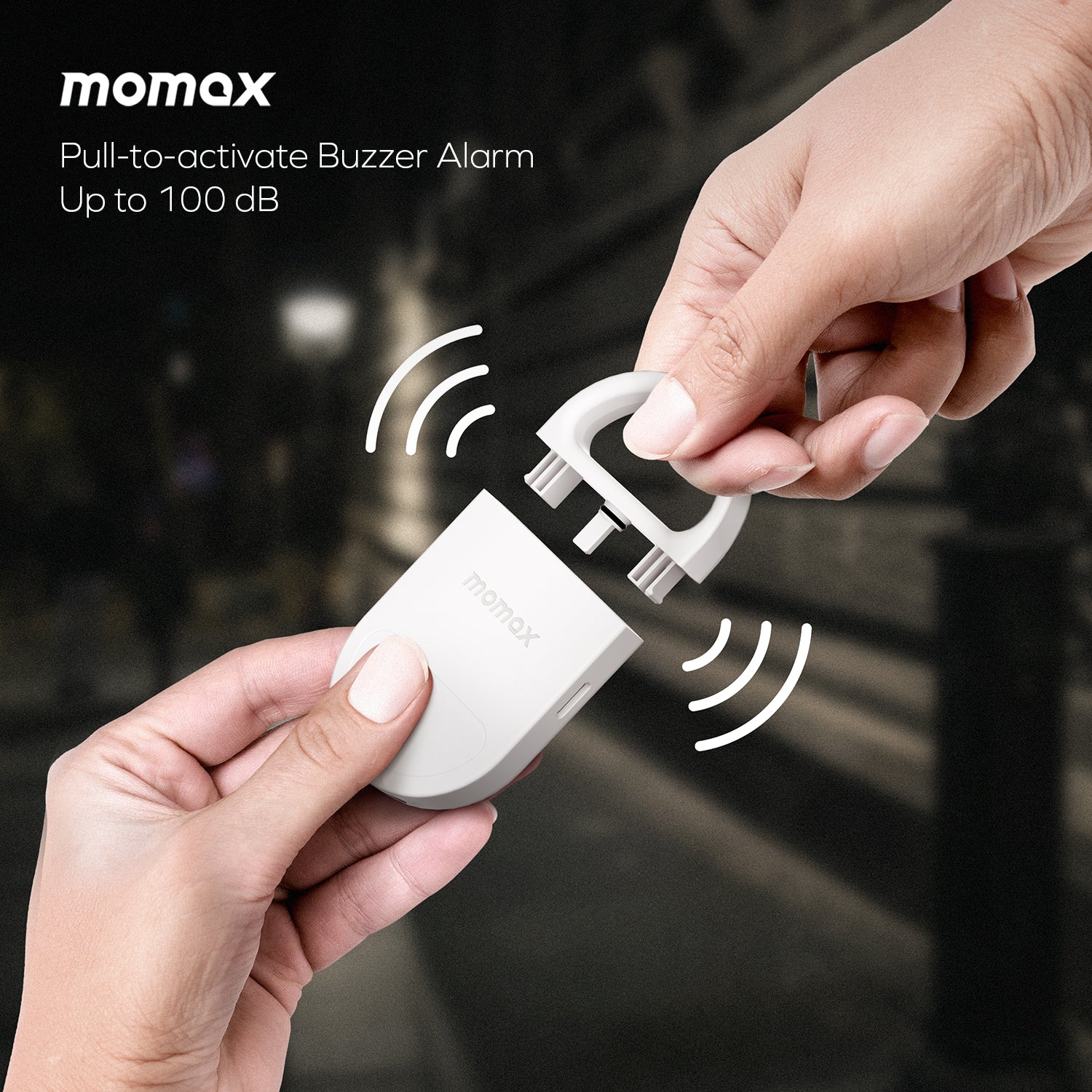 PinBuzz Rechargeable Anti-Theft Personal Alarm With Find My Locator