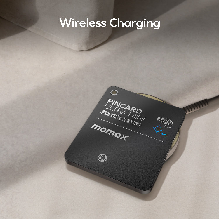 PinCard Ultra Mini 充電式迷你 Find My 全球定位器 (支持 UWB)