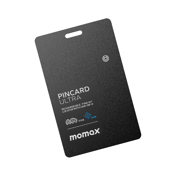 PinCard Ultra 充電式 Find My 全球定位器 (支持 UWB)