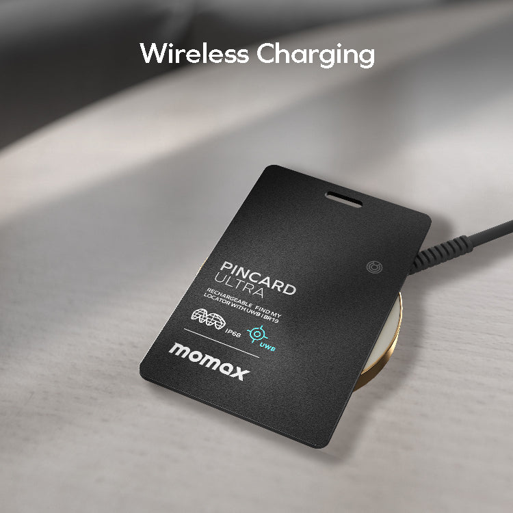 PinCard Ultra 充電式 Find My 全球定位器 (支持 UWB)