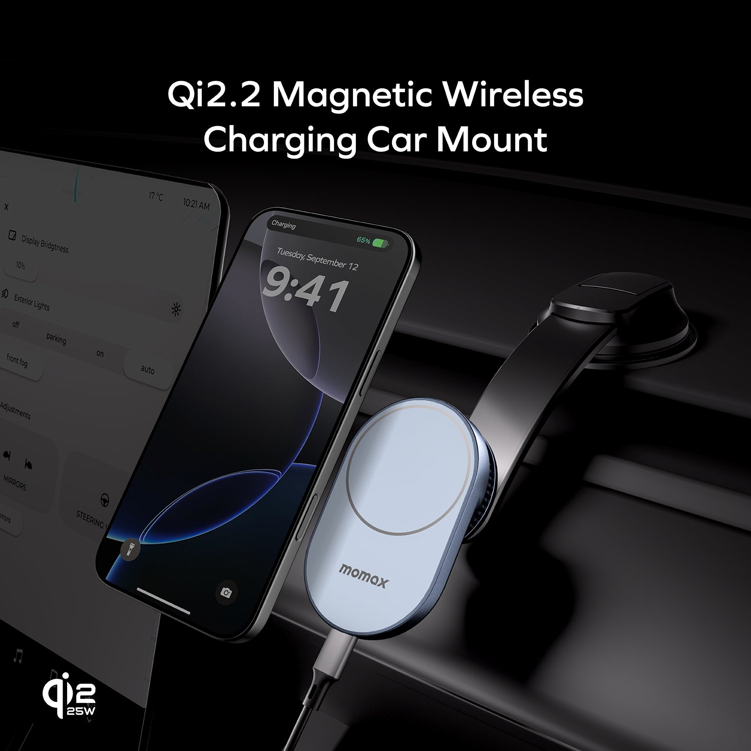1-Move Q.Mag 磁吸無線充電車載支架