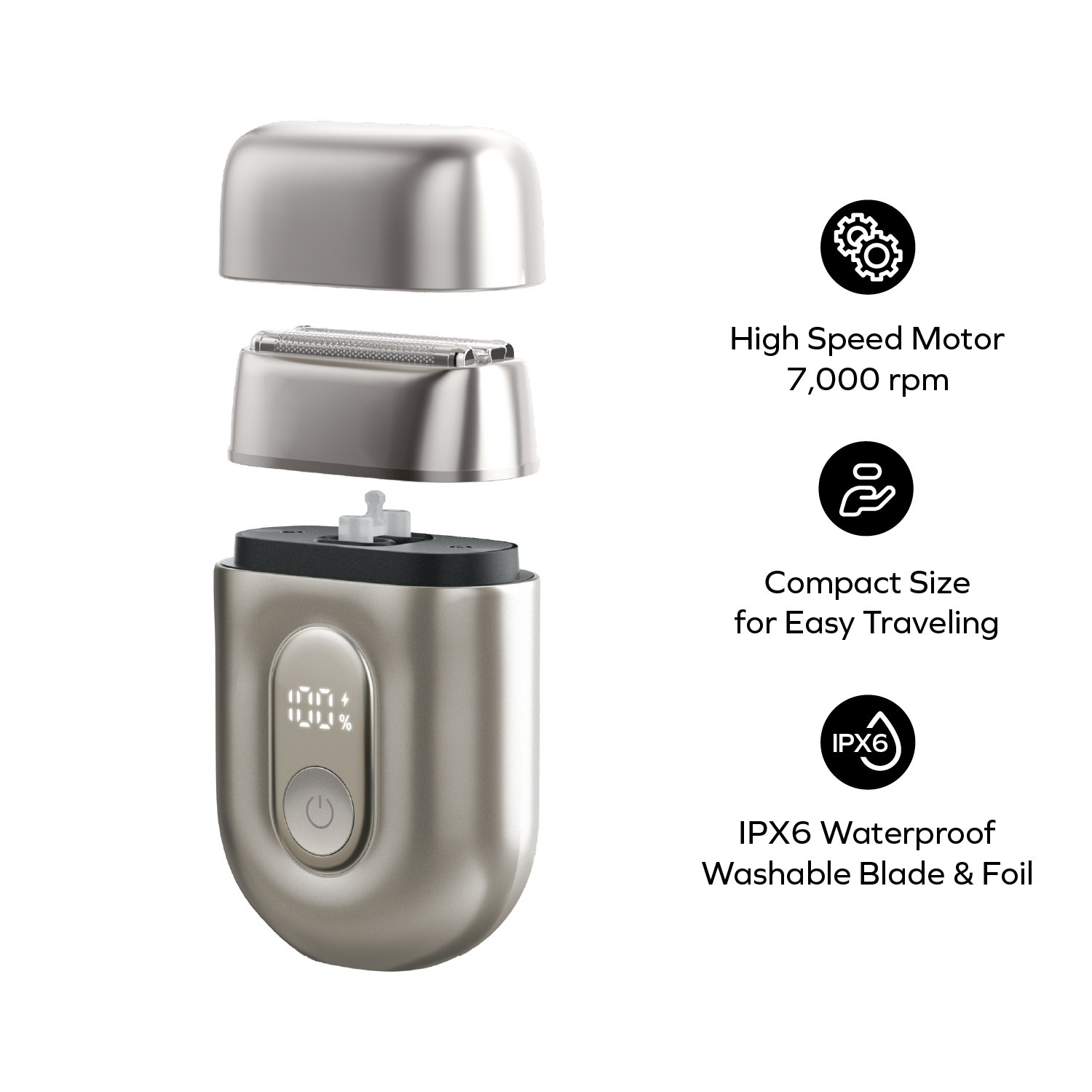 1-Care Raze 充電式迷你防水電鬚刨