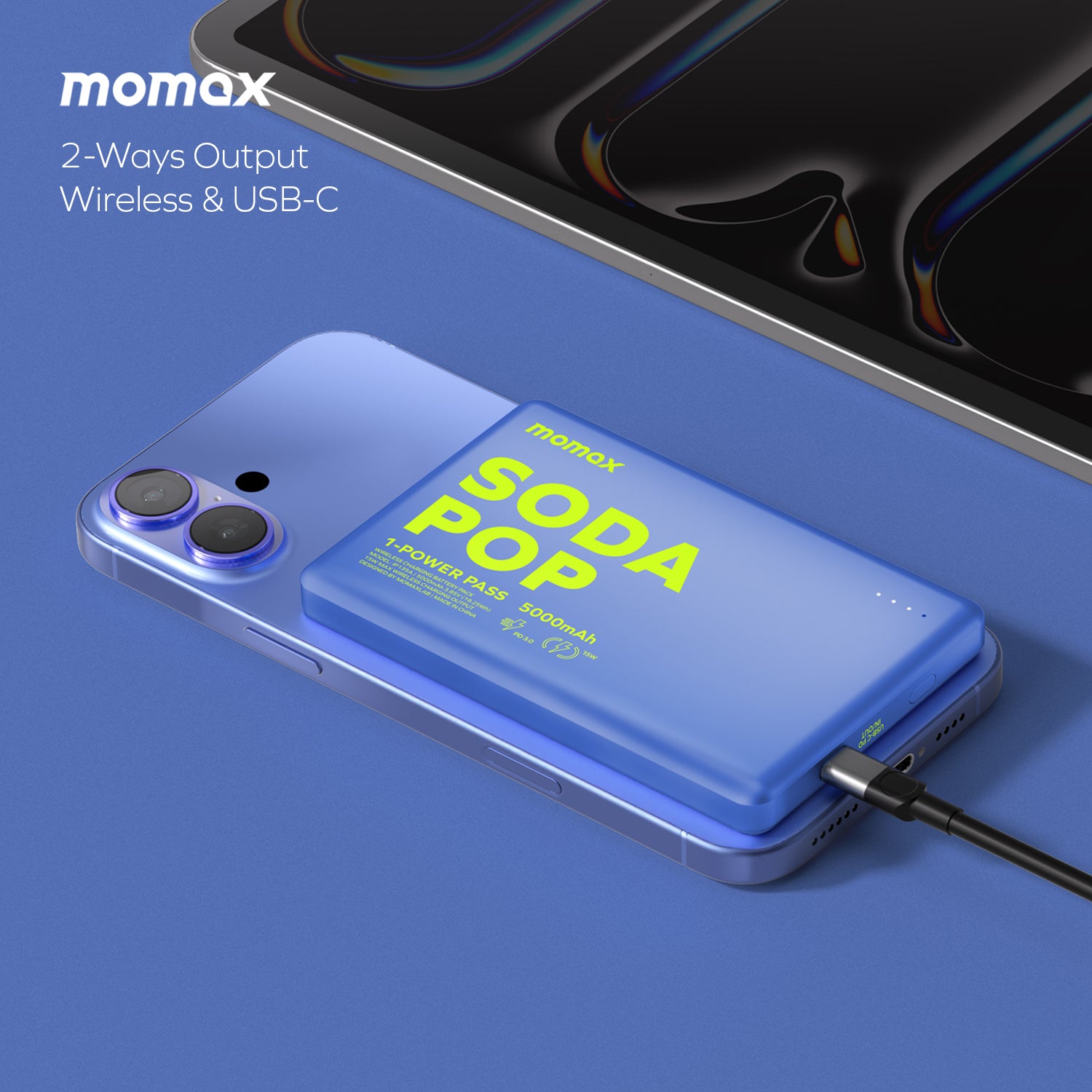 1-Power Pass 磁吸無線吸流動電源 5000mAh (CCC 認證)