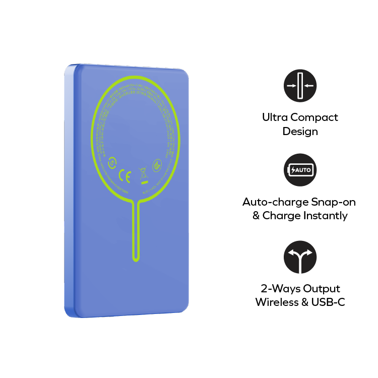 1-Power Pass 磁吸無線吸流動電源 5000mAh (CCC 認證)
