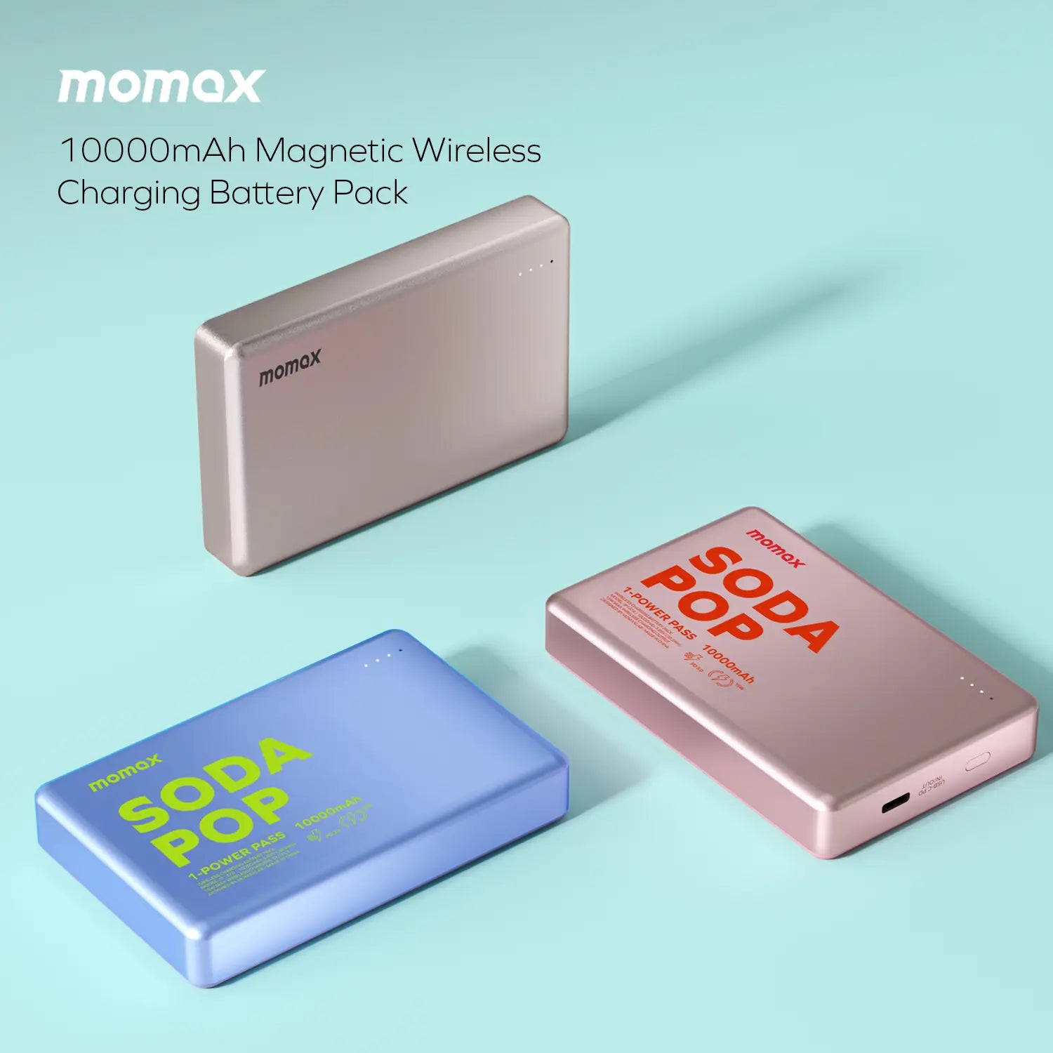 1-Power Pass 磁吸無線吸流動電源 10000mAh (CCC 認證)