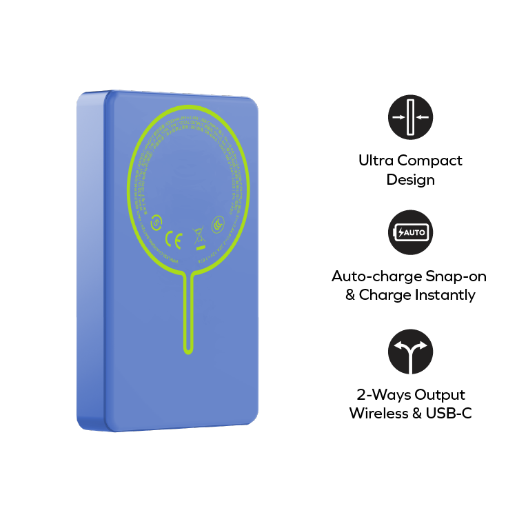 1-Power Pass 磁吸無線吸流動電源 10000mAh (CCC 認證)