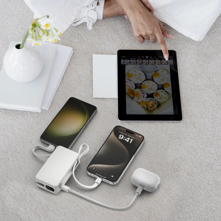 1-Power Vital+ 10000mAh 流動電源,內建雙 USB-C 線 (UV Customization)