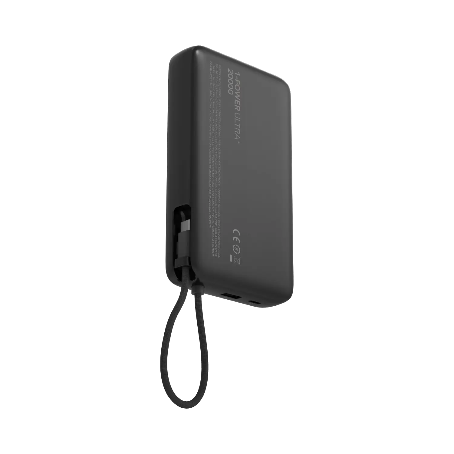 1-Power Ultra+ 20000mAh 內置 USB-C 線 70W 移動電源