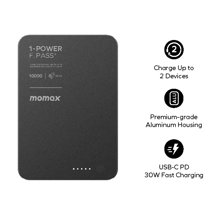 1-Power F.Pass+ 10000mAh 磁力帶線流動電源