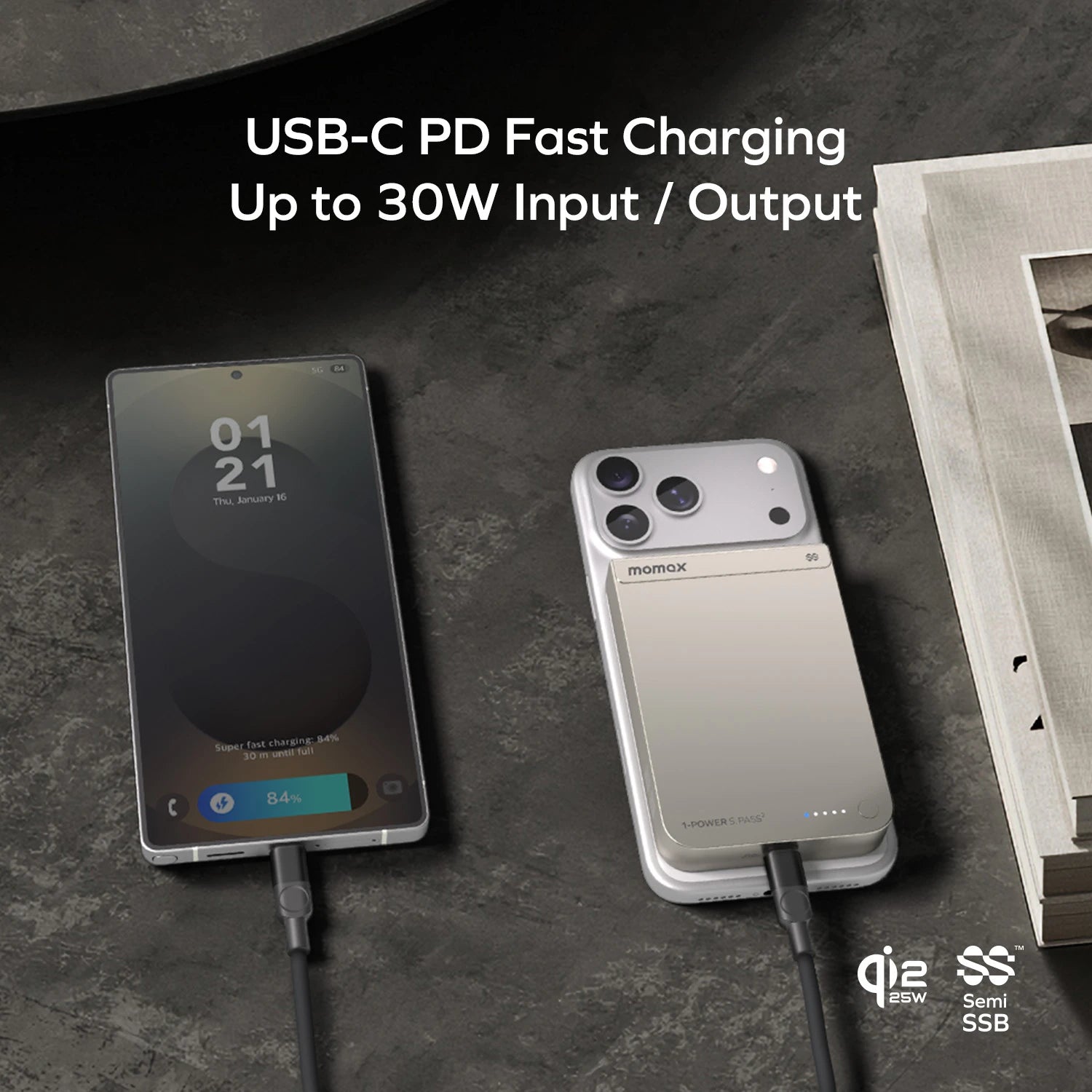 1-Power S.Pass² 10000mAh 半固態磁吸流動電源 (CCC 認證)