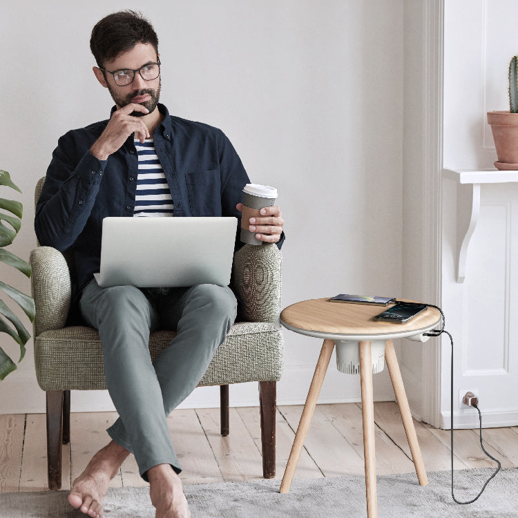 Cymbal Wireless Charging Table with Built-In Ambience Light and Speaker