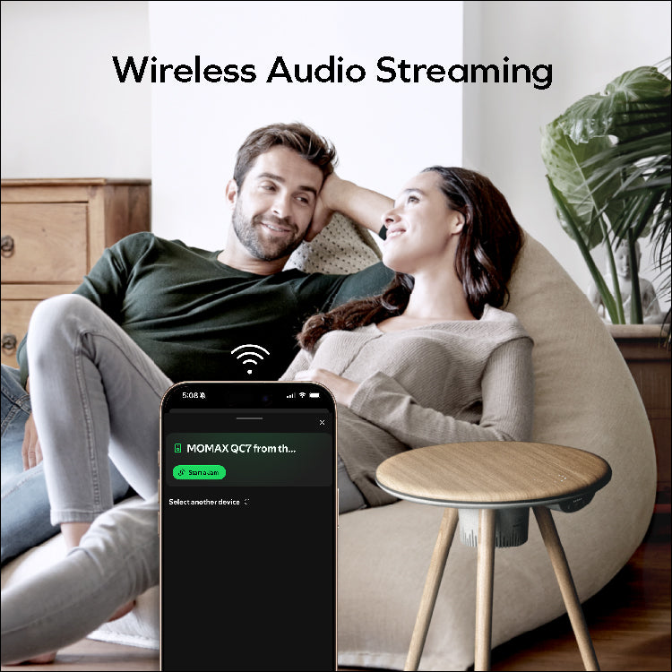 Cymbal Wireless Charging Table with Built-In Ambience Light and Speaker