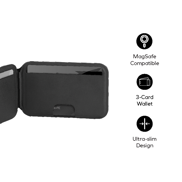 1-Wallet Magnetic Card Holder with Adjustable Stand