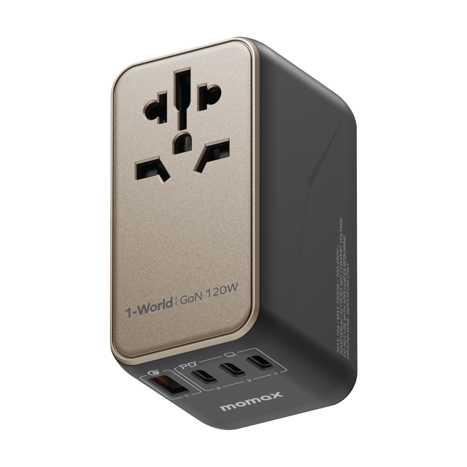 Momax 1-World 120W GaN 方便式旅行插座