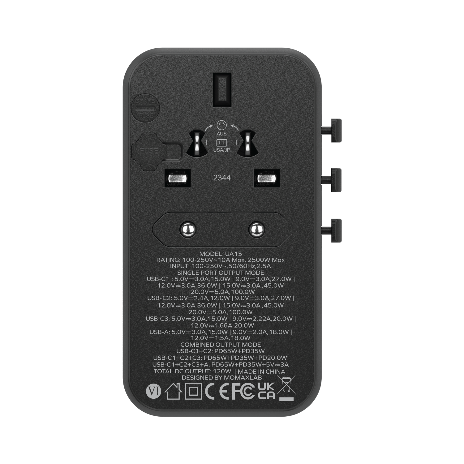 Momax 1-World 120W GaN 方便式旅行插座