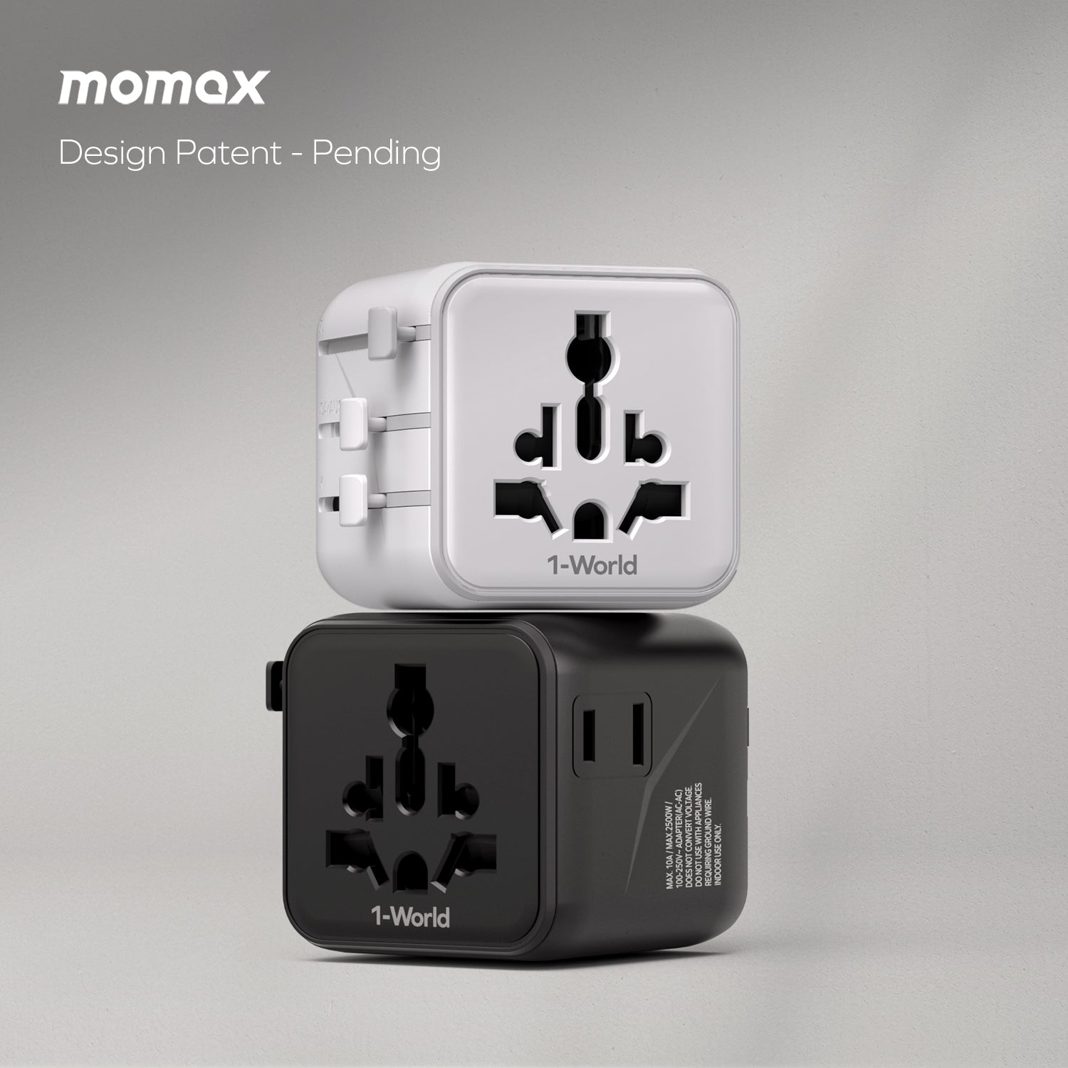 1-World Universal Travel Adapter with Dual AC