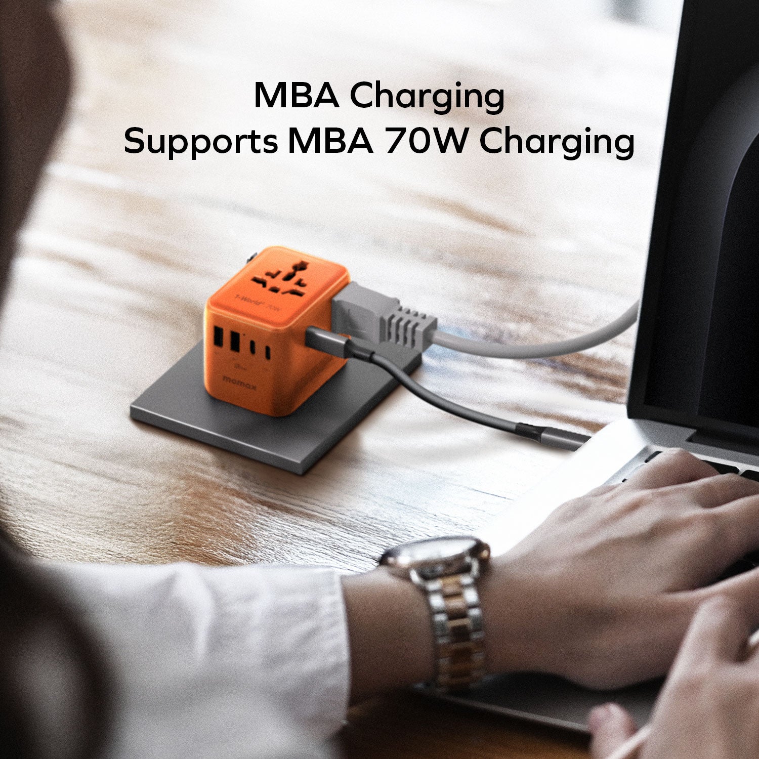 1-WORLD² 70W 雙 AC 五 USB GaN 全球轉換插座