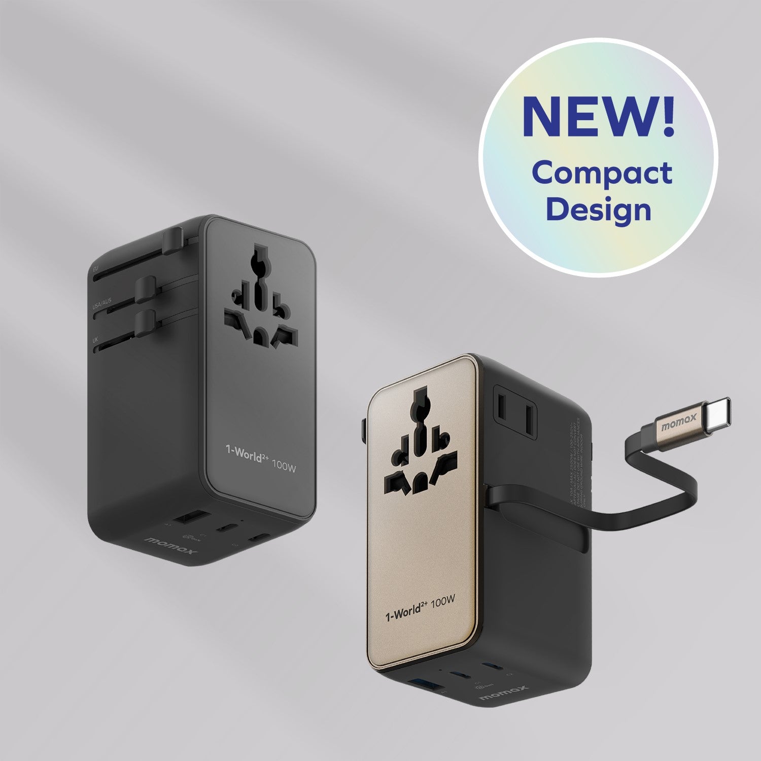 1-World²⁺ 100W 伸縮充電線四接口旅行充電插座