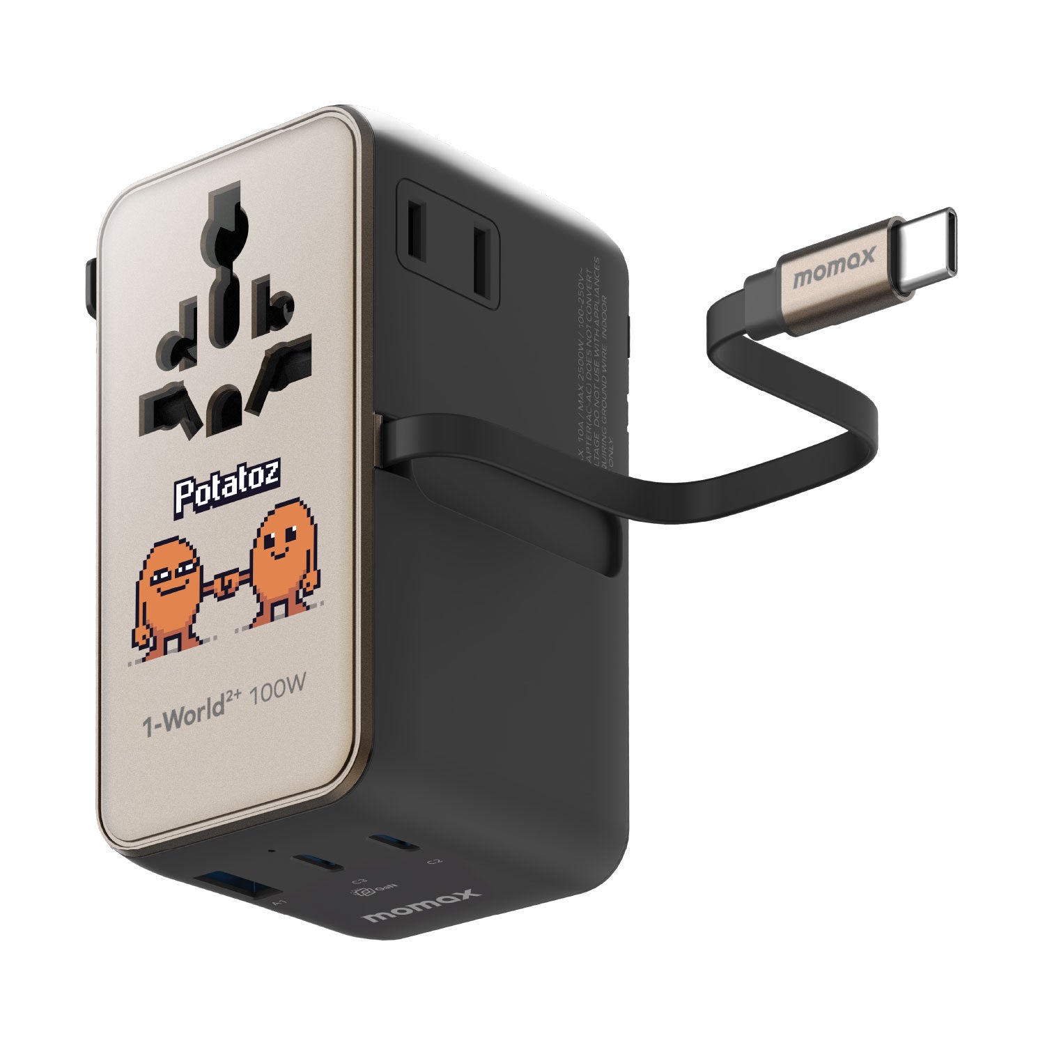 1-World²⁺ 100W 伸縮充電線四接口旅行充電插座