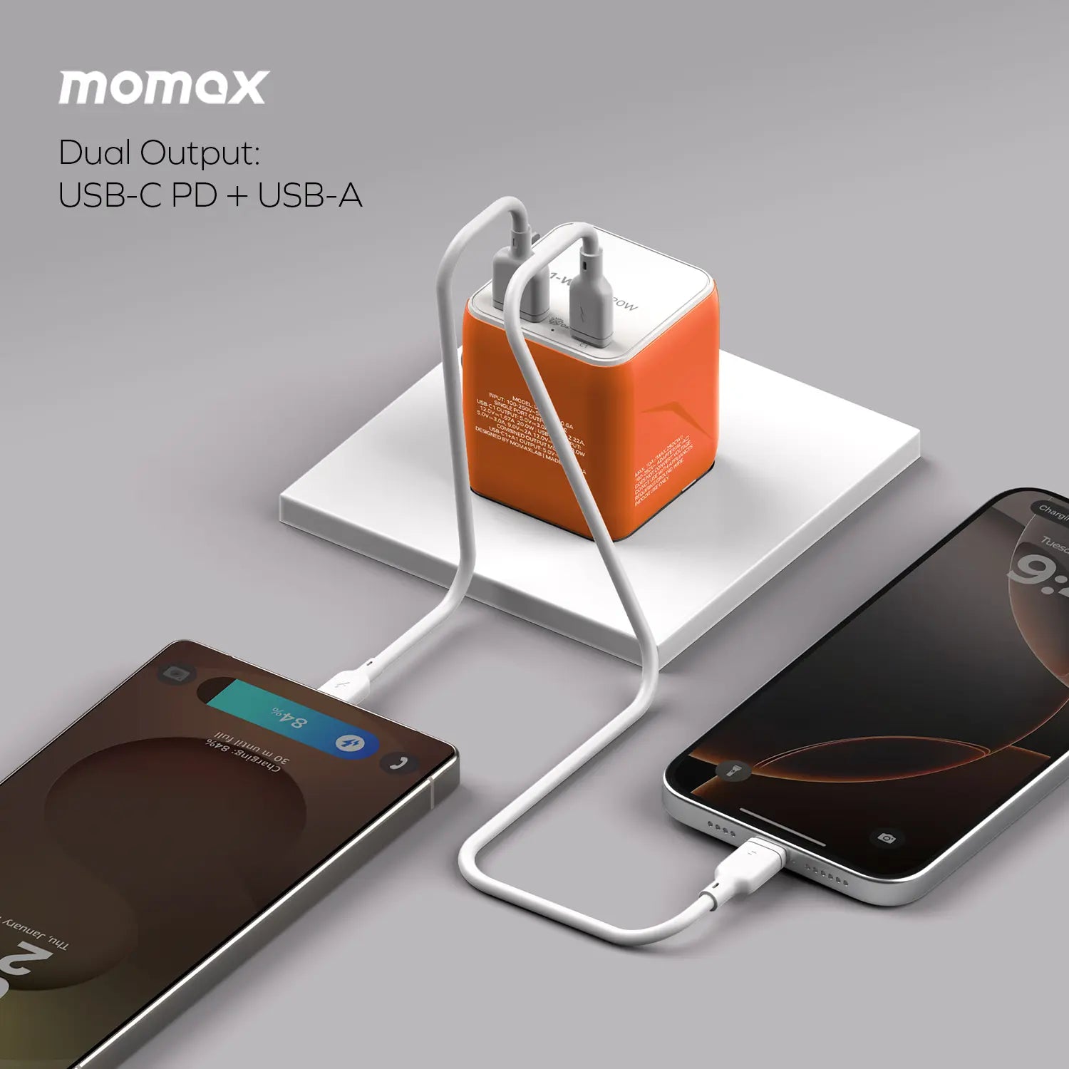1-World²
20W 2 接口 USB 旅行充電器