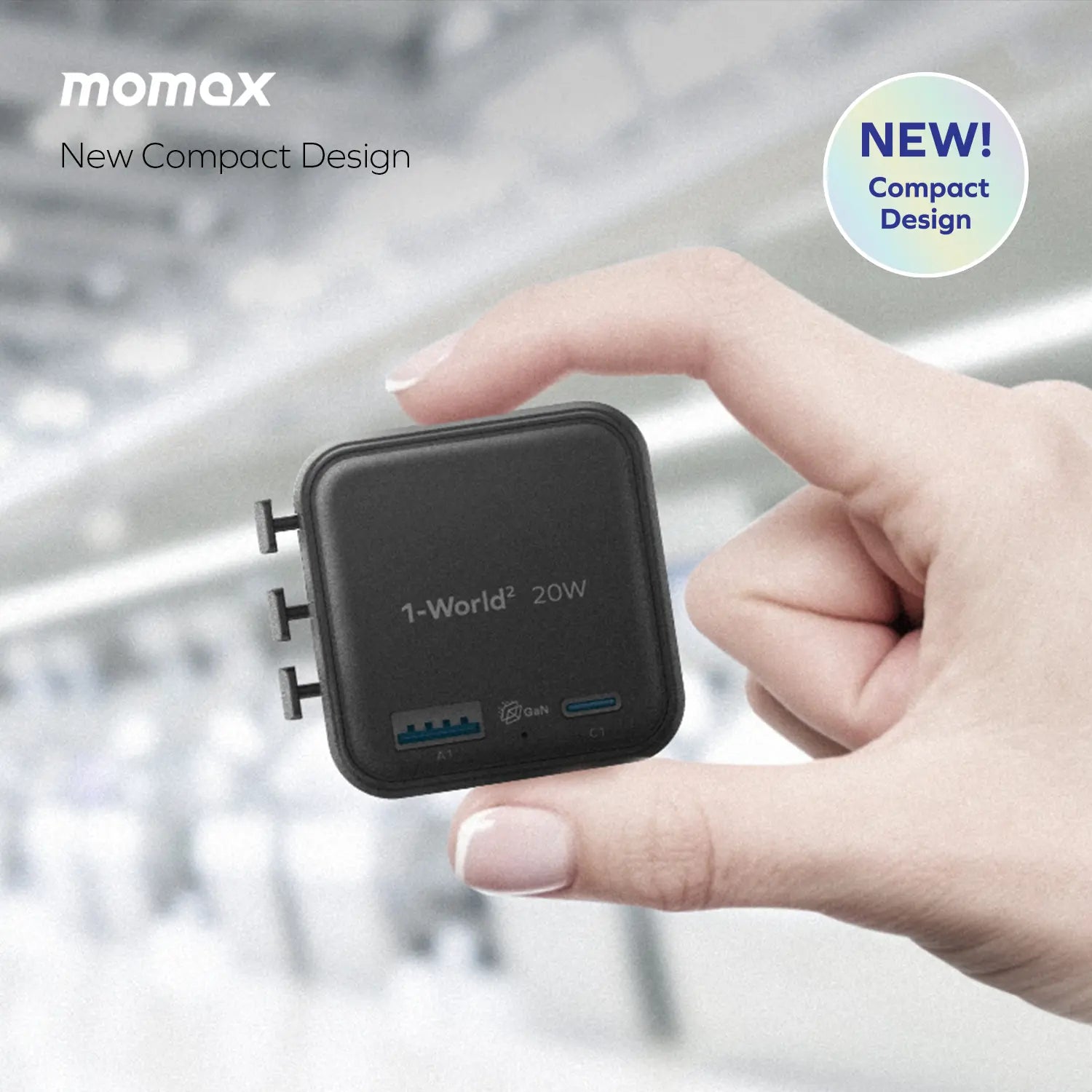1-World²
20W 2 接口 USB 旅行充電器