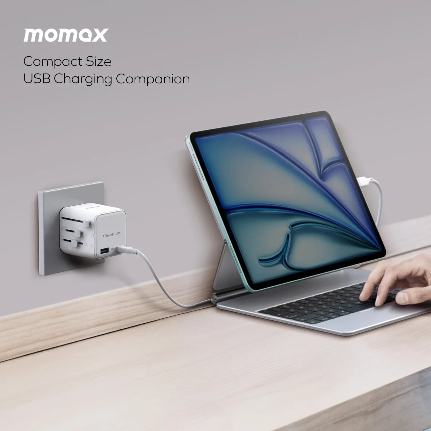 1-World²
20W 2 接口 USB 旅行充電器