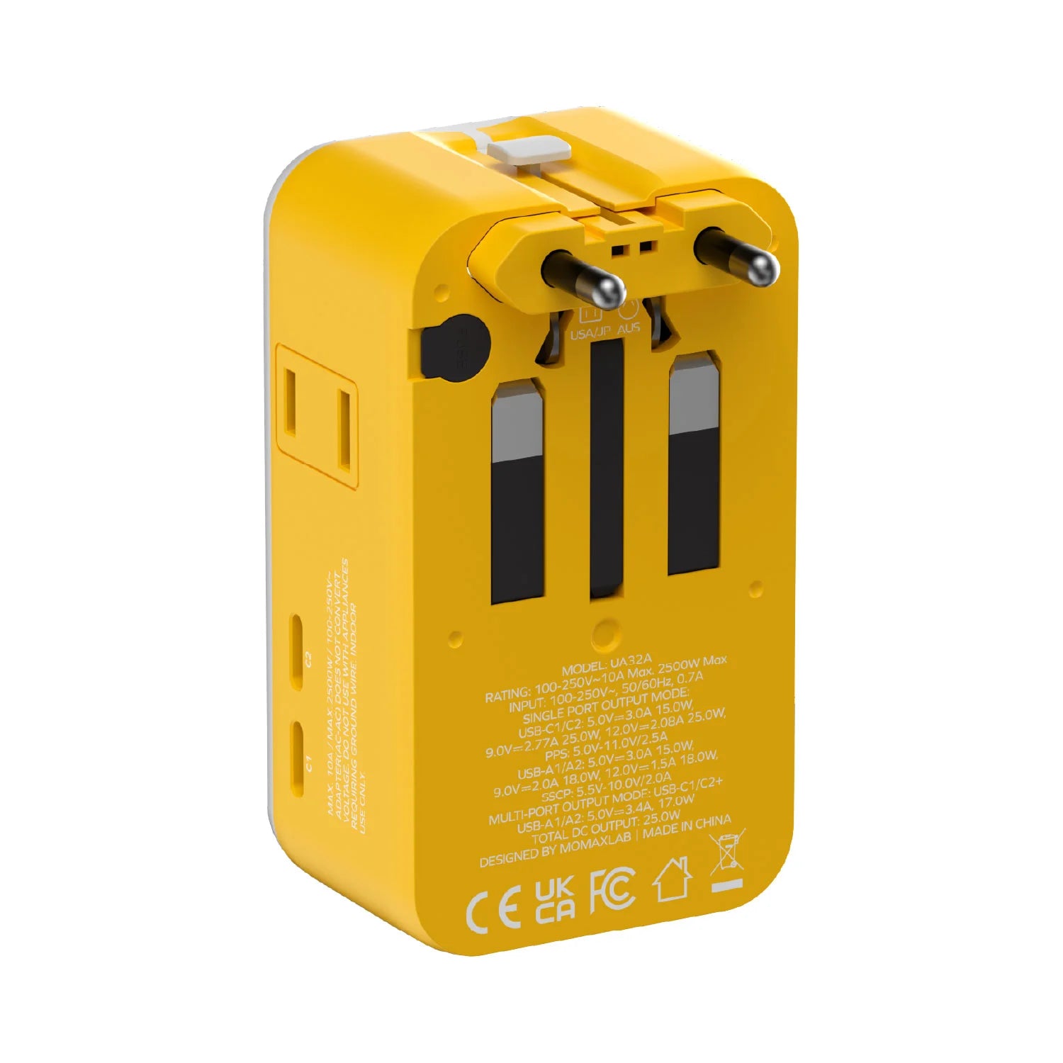 1-World² Pocket 25W 四接口雙 AC 旅行充電插座