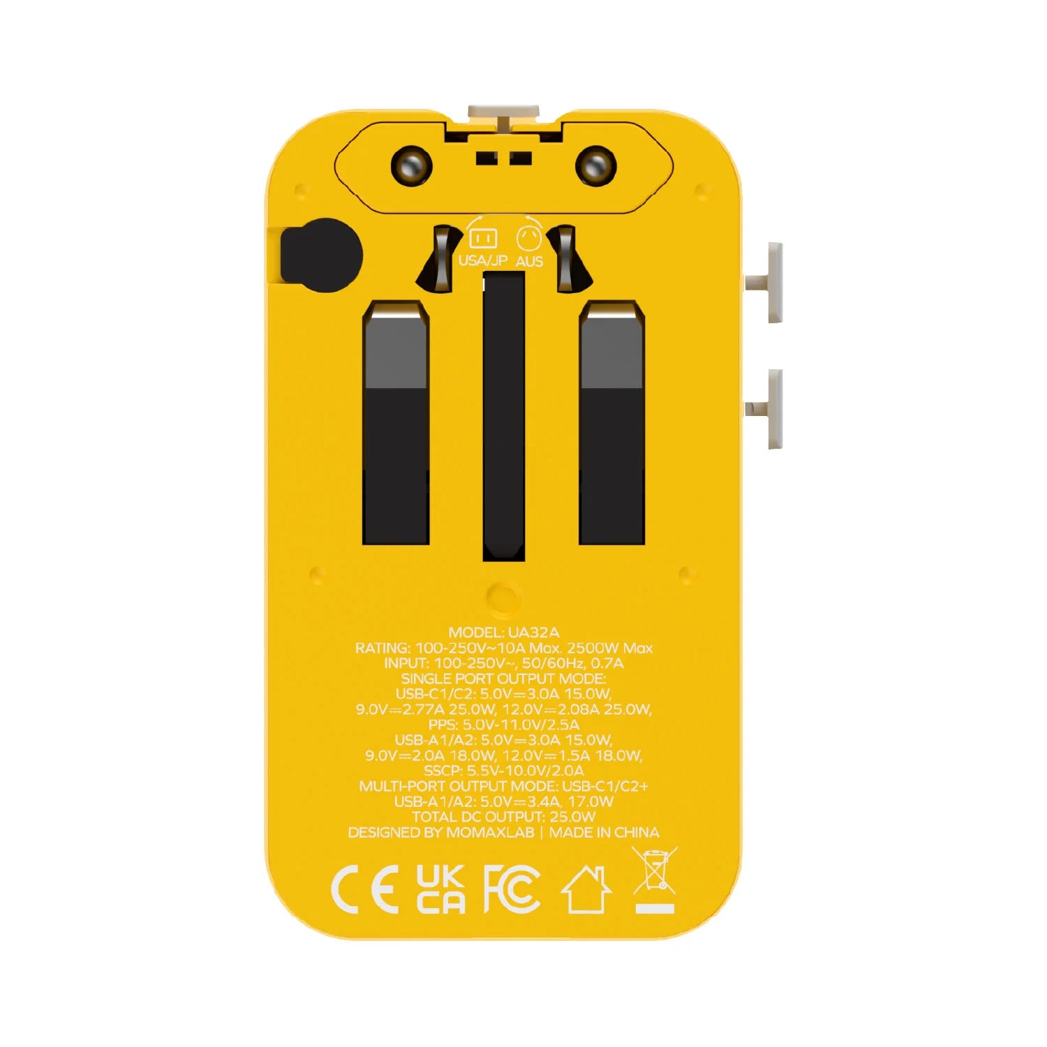 1-World² Pocket 25W 四接口雙 AC 旅行充電插座