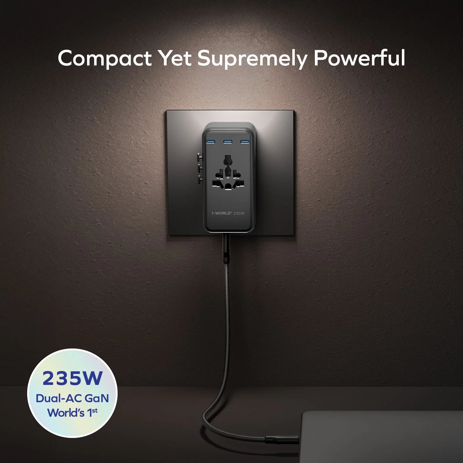 1-World² 235W Dreamer 235 七接口雙 AC 旅行充電插座