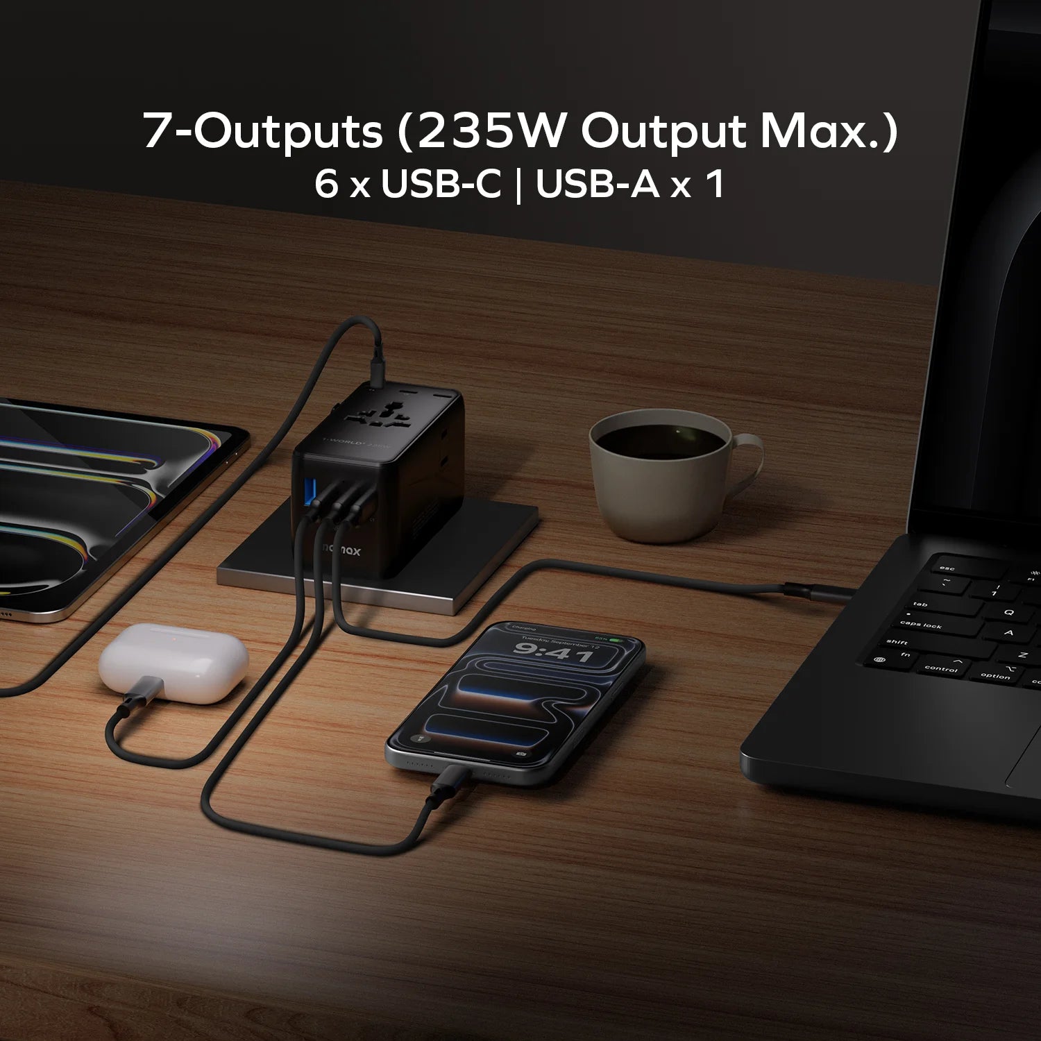 1-World² 235W Dreamer 235 七接口雙 AC 旅行充電插座