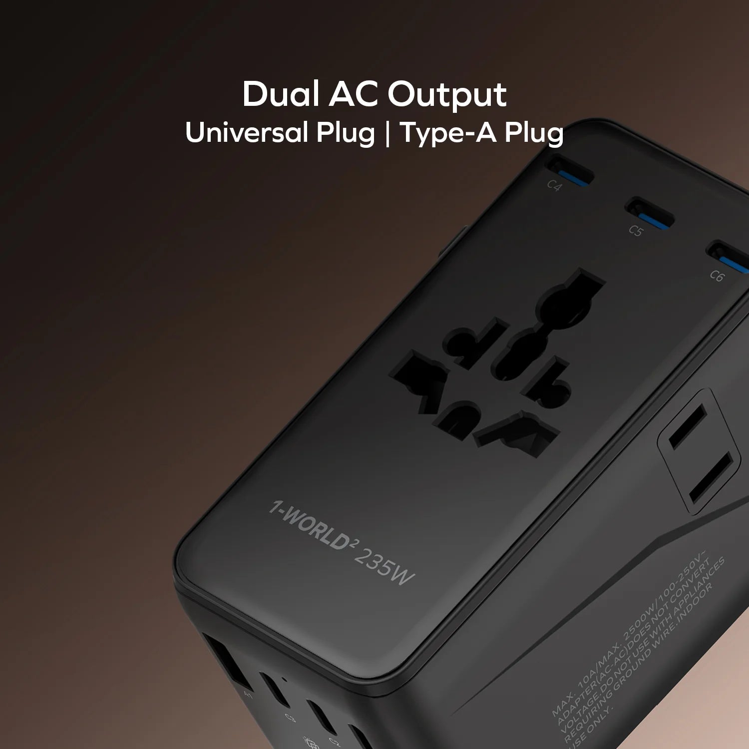 1-World² 235W Dreamer 235 七接口雙 AC 旅行充電插座