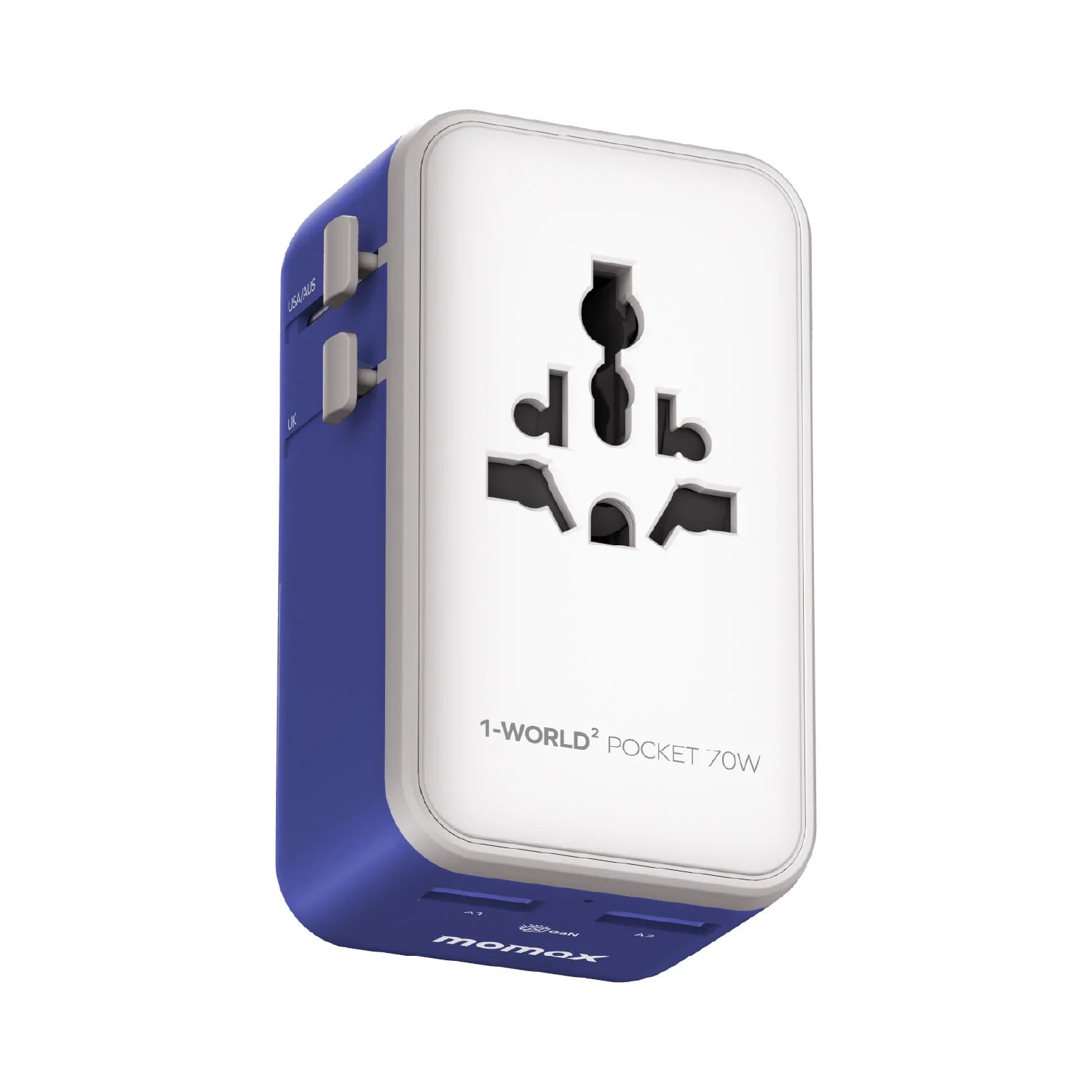 1-World² Pocket 70W 四接口雙 AC 旅行充電插座