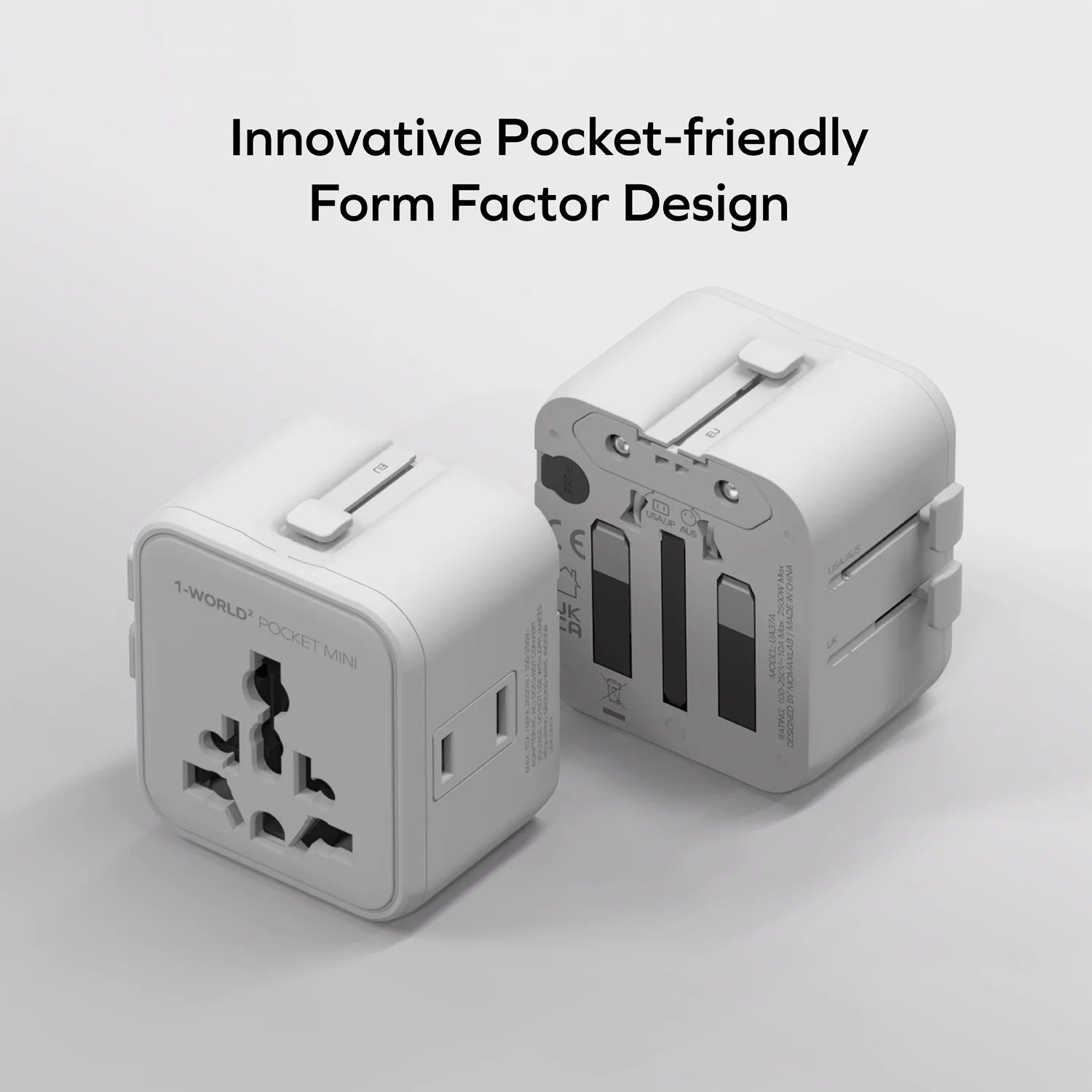 1-World² Pocket Mini 雙 AC 旅行插座