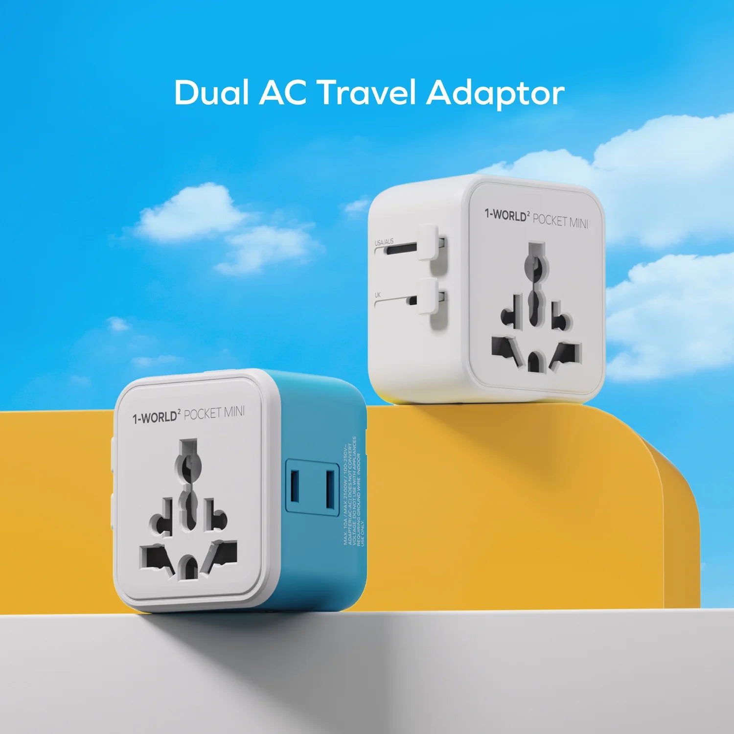 1-World² Pocket Mini 雙 AC 旅行插座