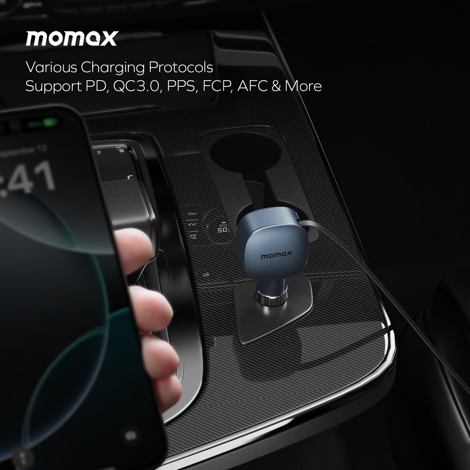 1-Move⁺
2-Port Car Charger With Built-In Retractable Cable 60W