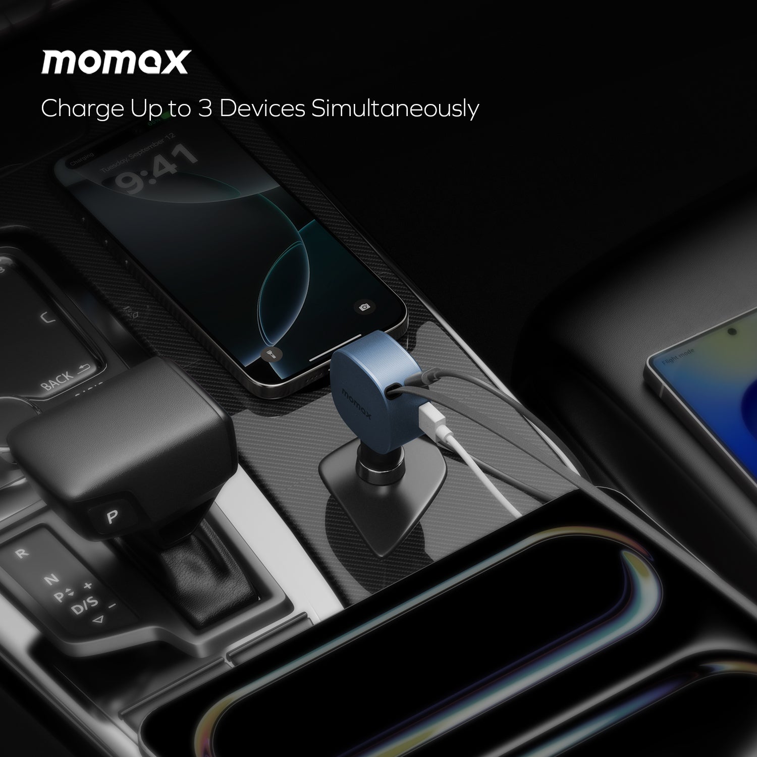 1-Move⁺
2-Port Car Charger With Built-In Retractable Cable 60W