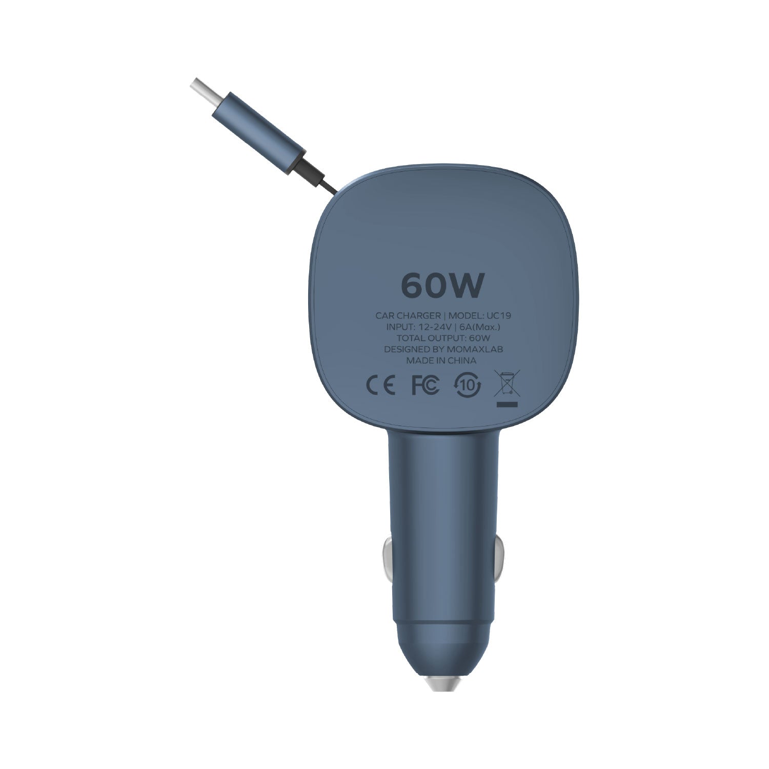 1-MOVE⁺
60W 伸縮充電線雙接口車用充電器