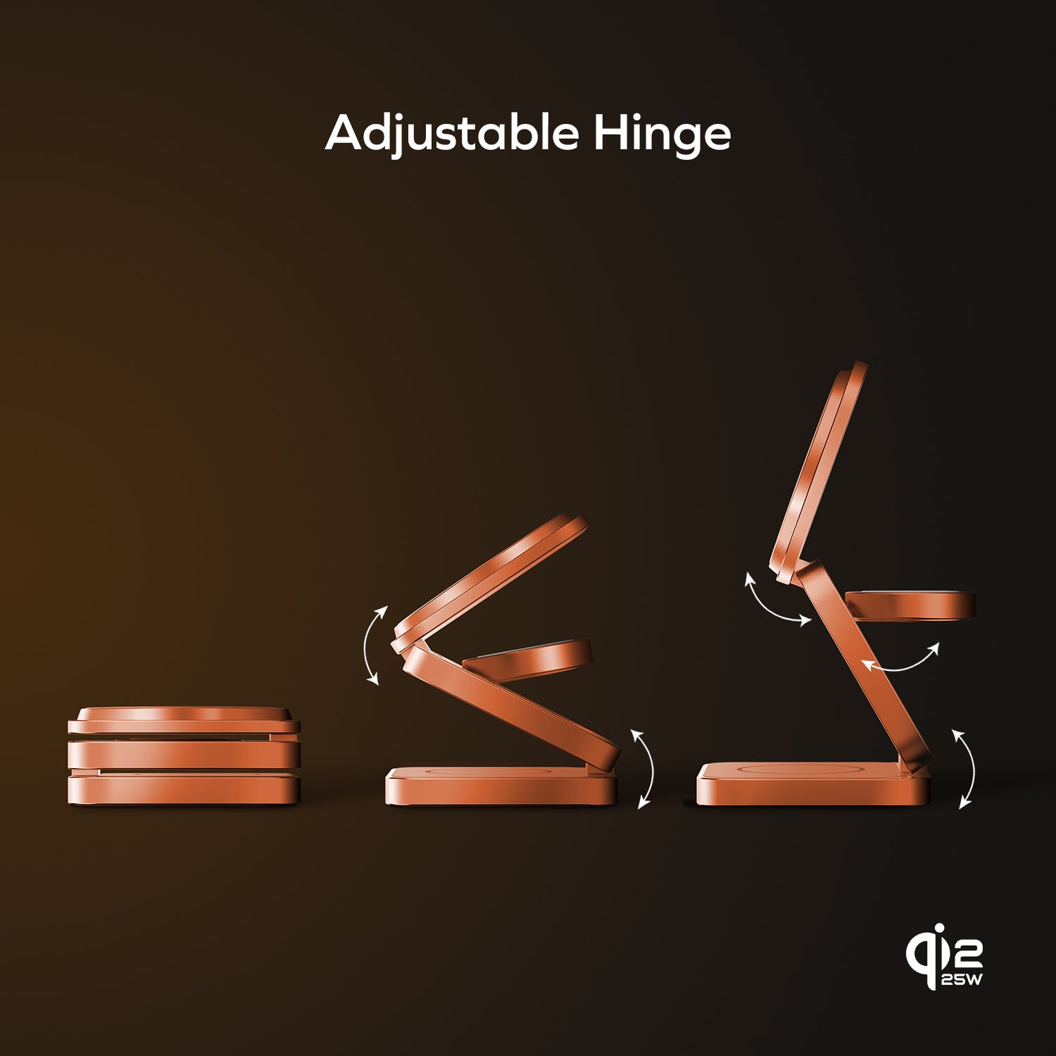 1-Charge Q.Port² 折疊 Qi2.2 三合一無線充電座