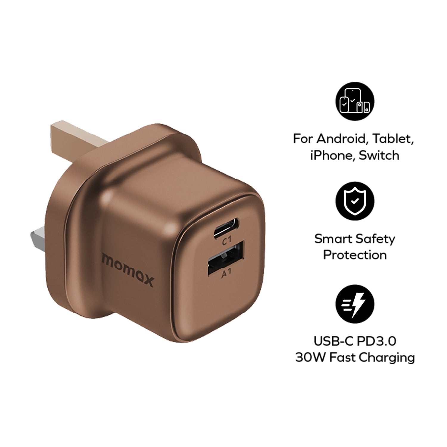 1 -Charge 2 連接埠 30W 充電器