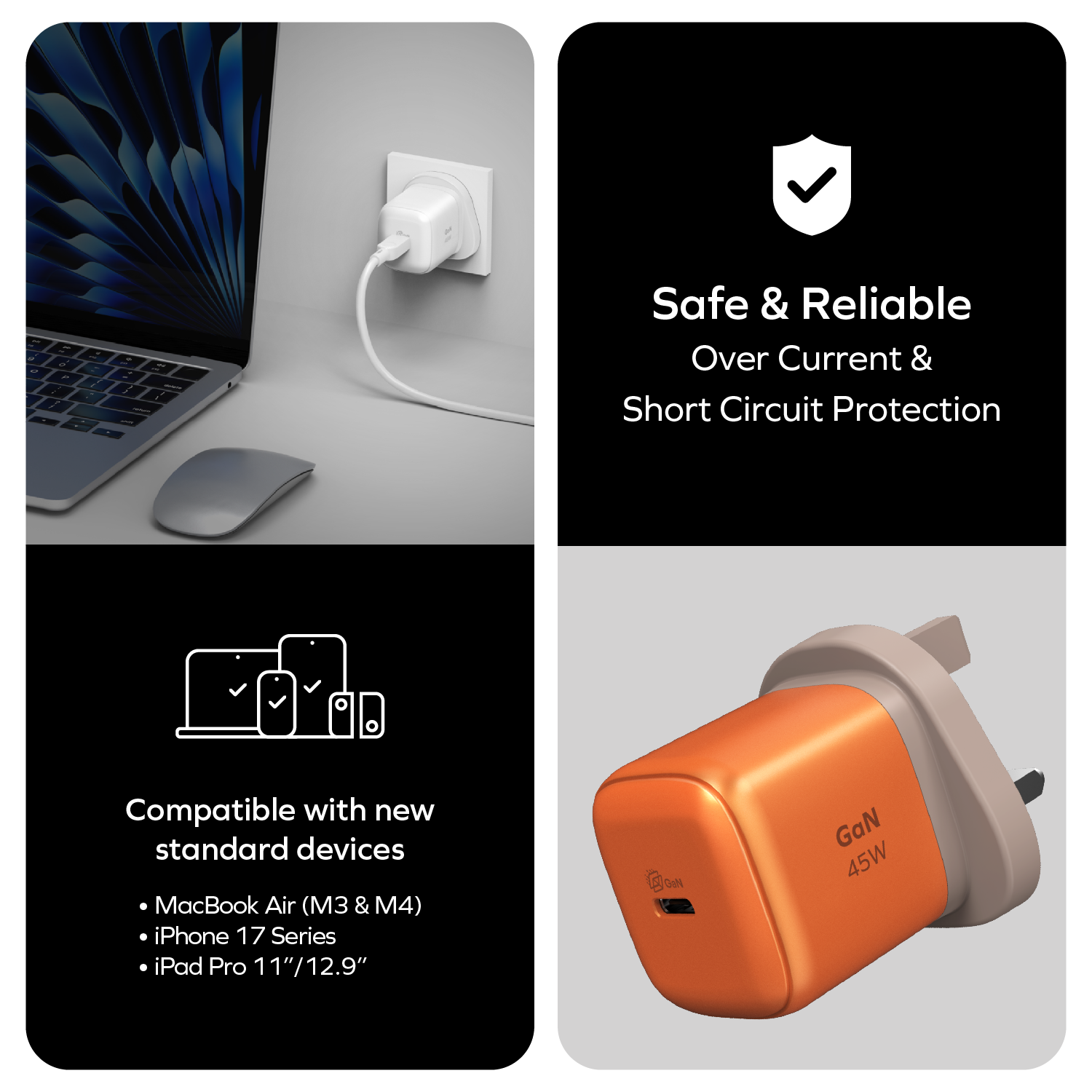 1-Charge 45W GaN 充電器