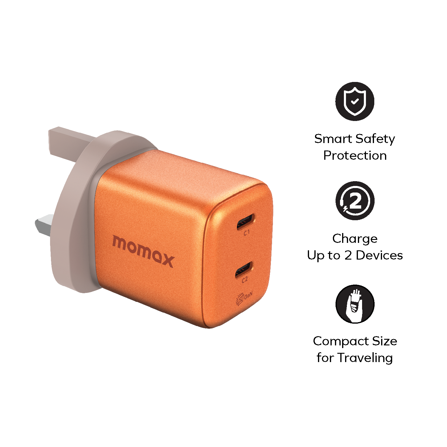 1-Charge 45W 雙輸出 GaN 充電器