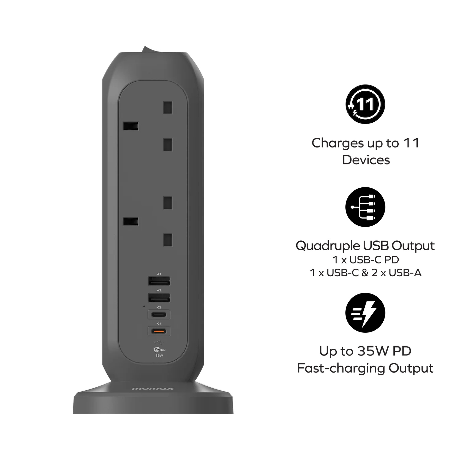 1-Plug PD35W 2A2C 11 位拖板