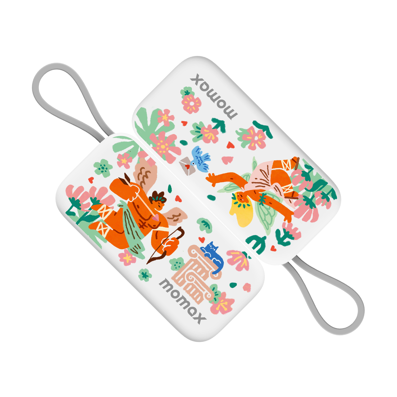 1-Power Mini 5000mAh 内置可折叠USB-C移動電源 (情人節限量 - 邱比特與賽姬版)