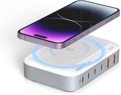 Q.PLUG BOX GaN 100W六輸出連無線充桌面充電器