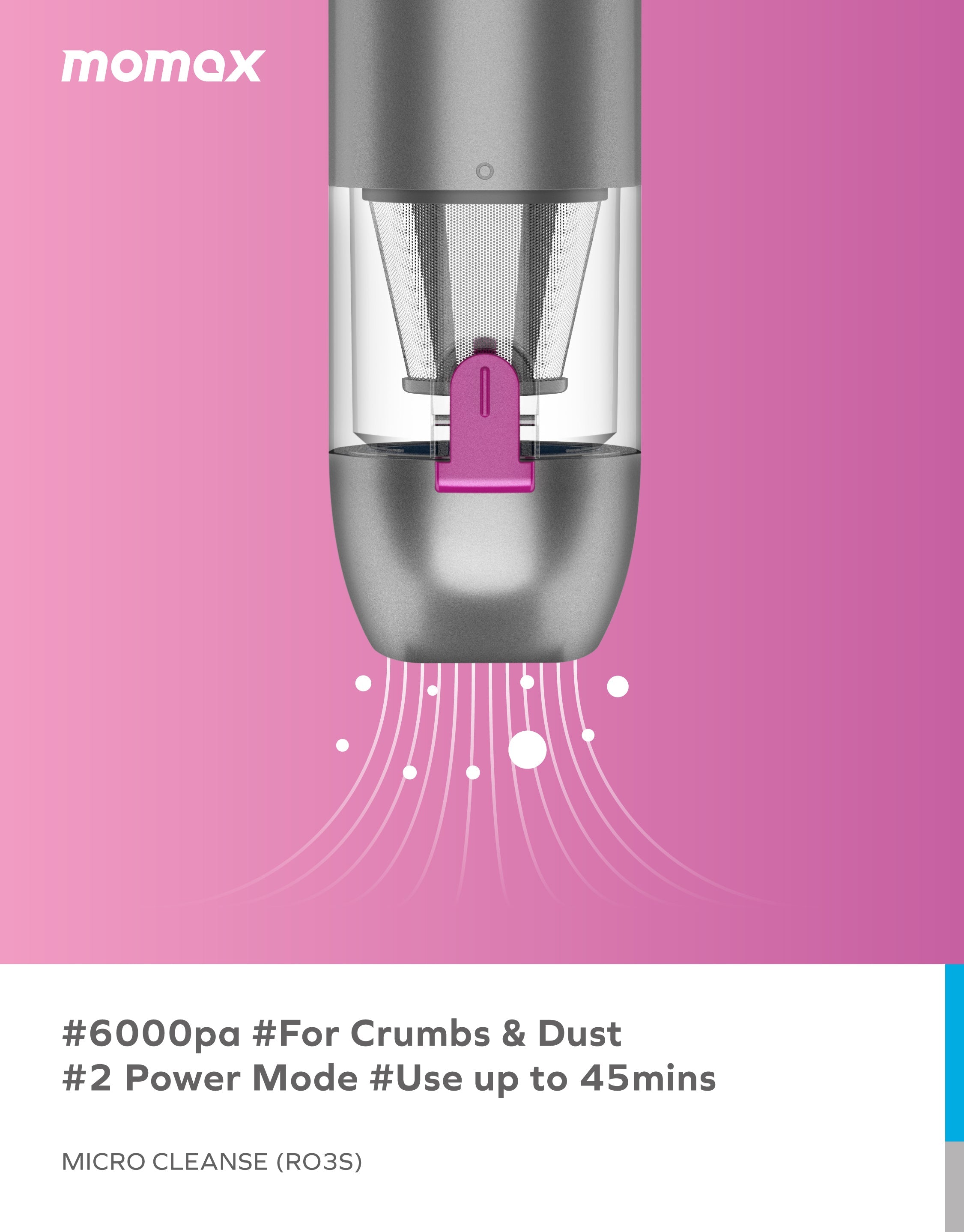 Momax Micro Cleanse 便携式迷你吸塵器