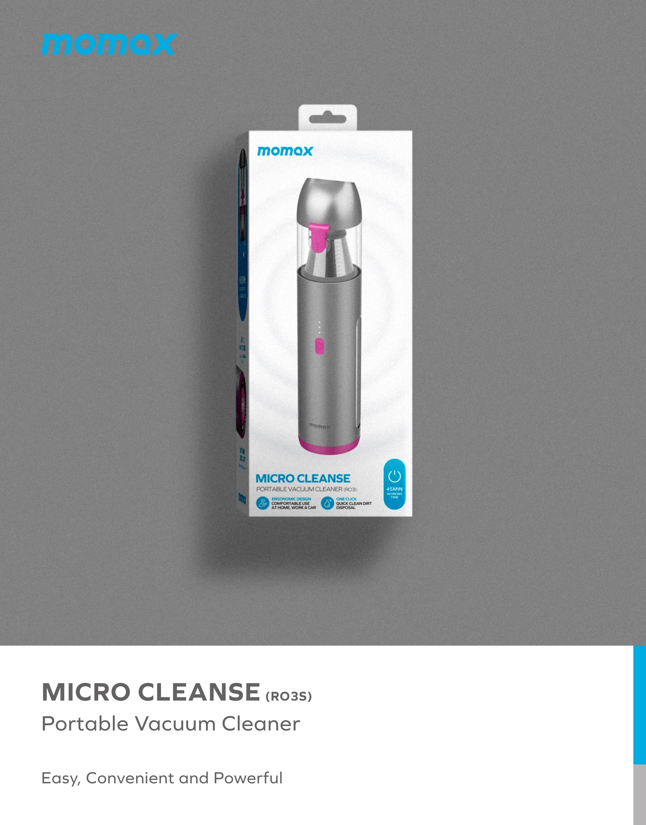 Momax Micro Cleanse 便携式迷你吸塵器