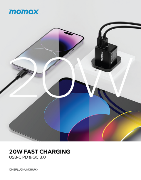 Momax ONEPLUG 雙輸出快速充電器