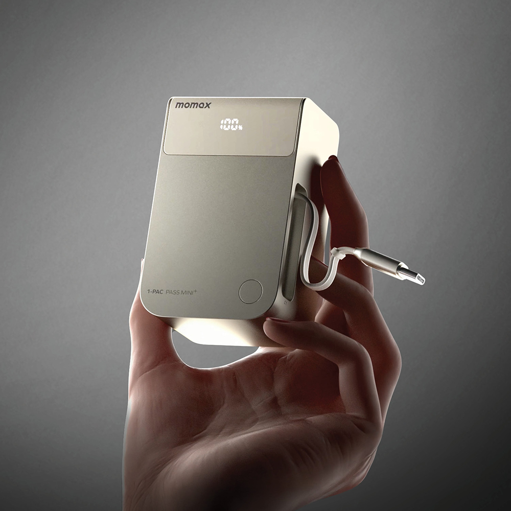 Momax全新1-PAC PASS MINI+ 流動電源 配備雙 USB-C 快速充電及車用級電池 定義集成式流動電源新標準