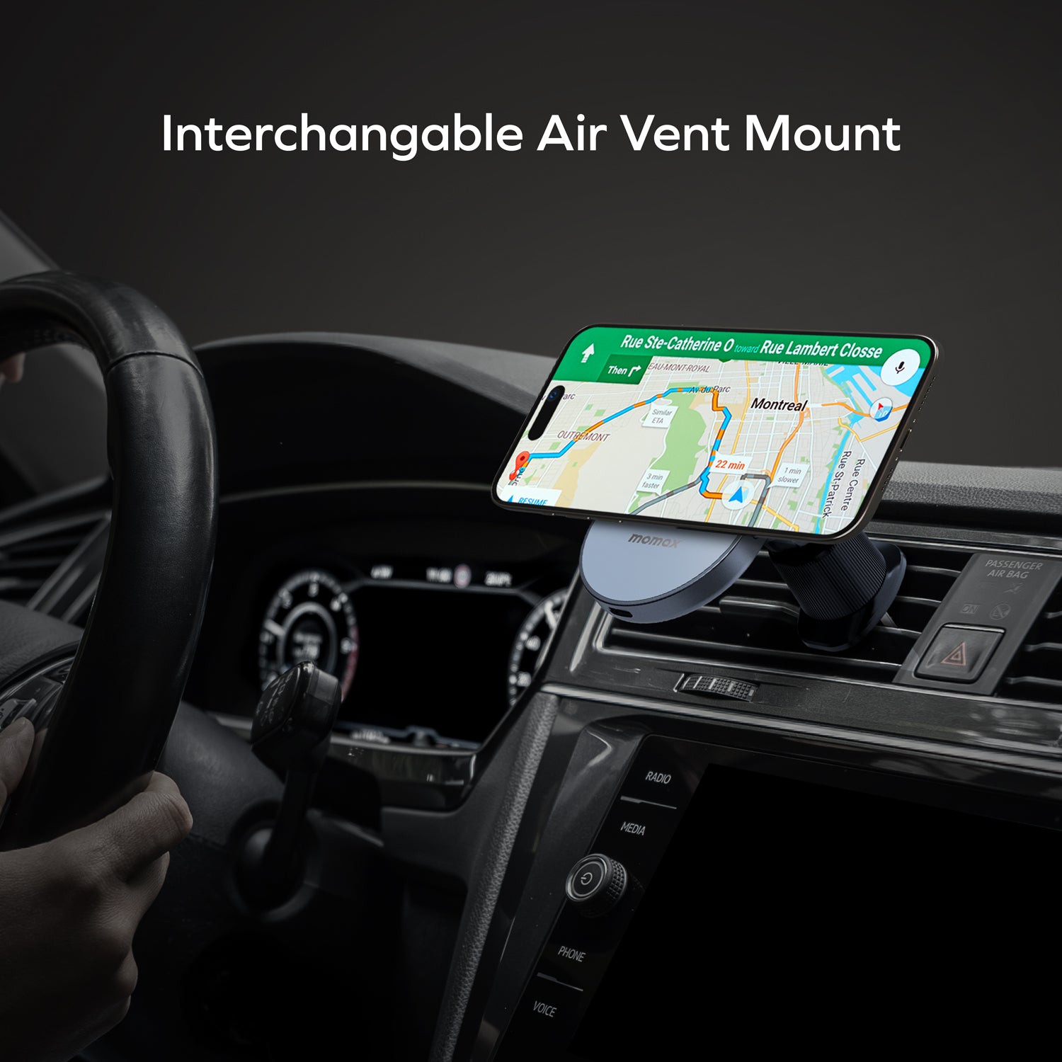 1-Move Q.Mag 25W Magnetic Wireless Charging Car Mount